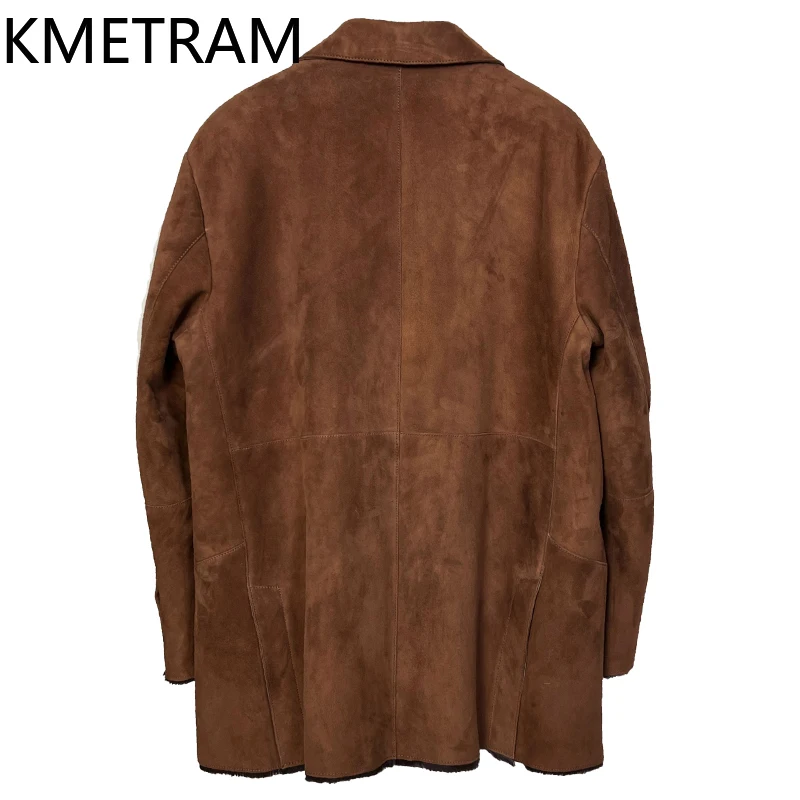 เสื้อแจ็คเก็ตขนแพะแท้สองด้าน ขนสัตว์คุณภาพสูงสำหรับผู้หญิง ชุดเสื้อโค้ทขนสัตว์แท้ ฤดูหนาว 2025 เสื้อแจ็คเก็ตหนังสำหรับผู้หญิง