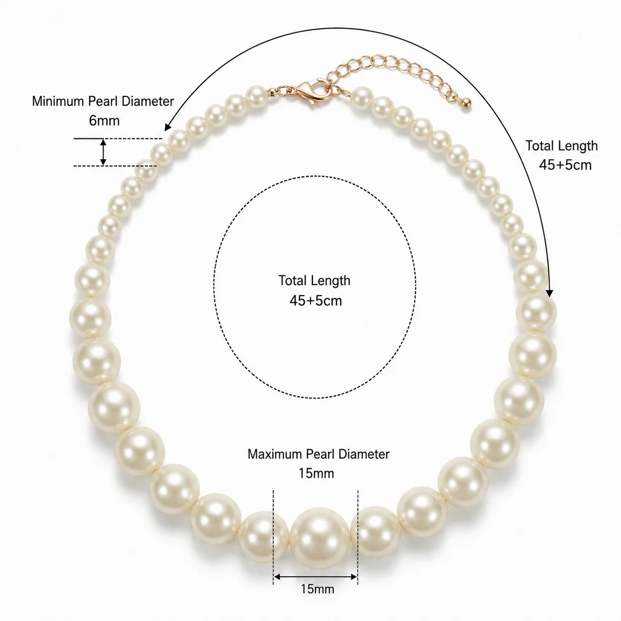 Mode Schmuck Trendy Elegante Simulierte Perle Halsketten Für Frauen Mädchen Barock Perle Retro Choker Halskette Weibliche Hochzeit Geschenke – Detail 1
