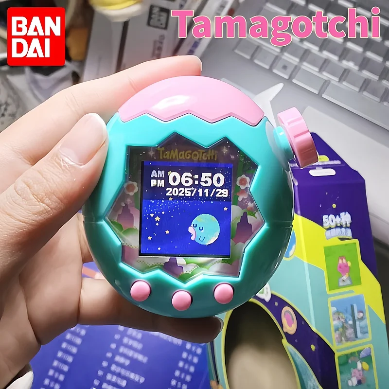 

Новый Bandai Tamagotchi, электронный питомец, зеленый лес, земляная версия, цветной экран океана, серия Paradise, счастливый сад, подарок для сопровождения