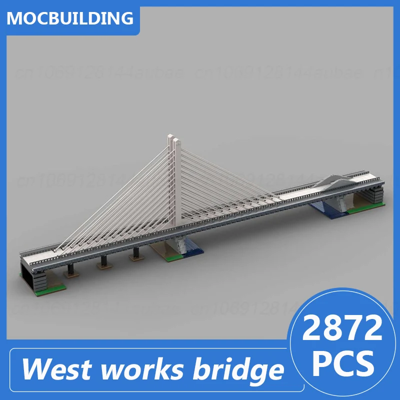 West Works Bridge & Holbeinsteg, Frankfurt Am Main Architecture Display Model Moc Building Blocks Diy Assemble Bricks Toys Gifts