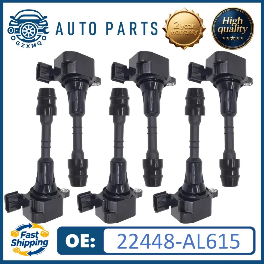 

22448-AL615 High quality 6pcs Ignition Coil for Nissan 350Z Z33 Infiniti FX35 G35 M35 3.5L