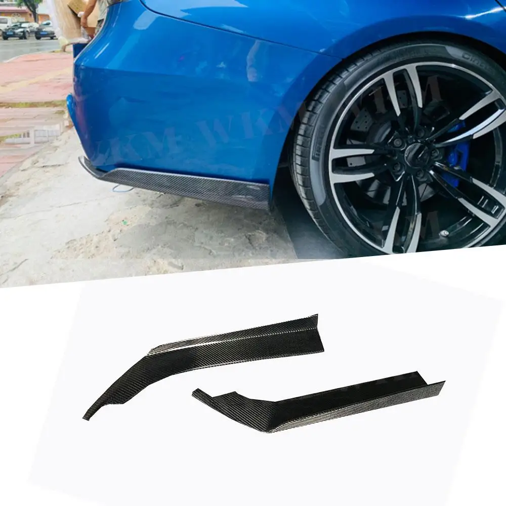 

2PCS Carbon Fiber Rear Side Skirts Splitters Cupwings Winglets for BMW F10 M5 2011-2016 Canards Apron FRP Body Kit