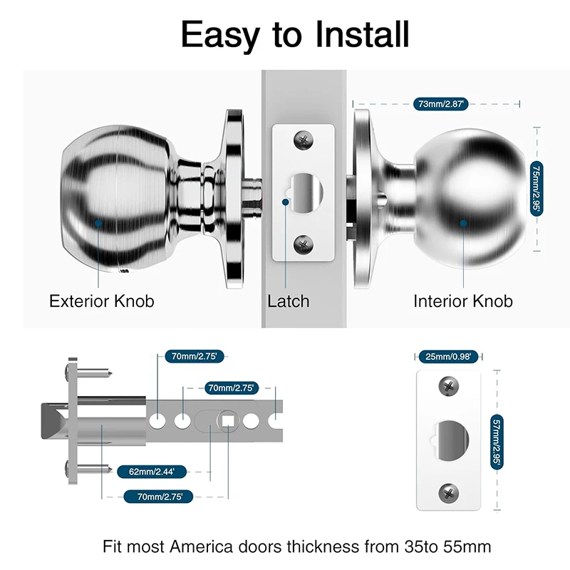 CIEPOJIET Fingerabdruckschloss für Tuya Smart Lock mit Bluetooth-Türschloss, schlüsselloser Zugang mit Fingerabdruck und Tuya App