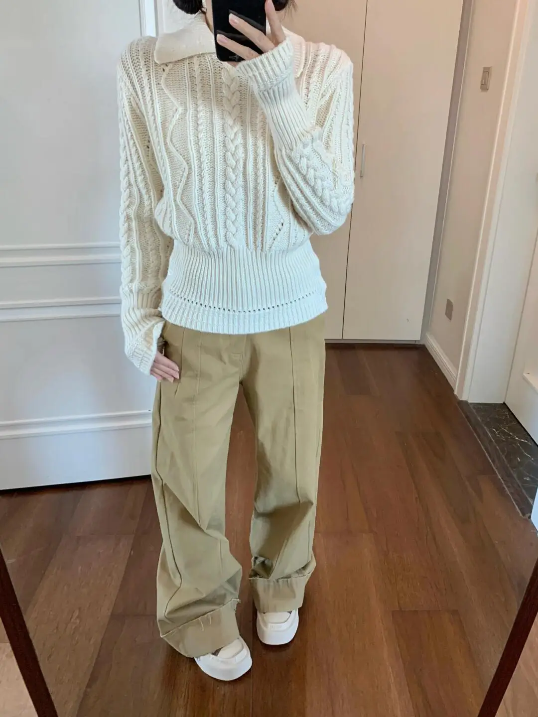 Sweter damski z dzianiny Thiened, jesienno-zimowy, casualowy, do noszenia pod spód, golf, wzór w warkocze, miękki, długi top dla...