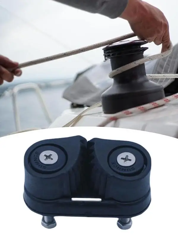 Rope Cam Cleat Multipurpose Nylon Kayak Cam Cleat Lightweight Boat Accessories Black Boat Cam Cleats for Sail Boats Pilates view 5