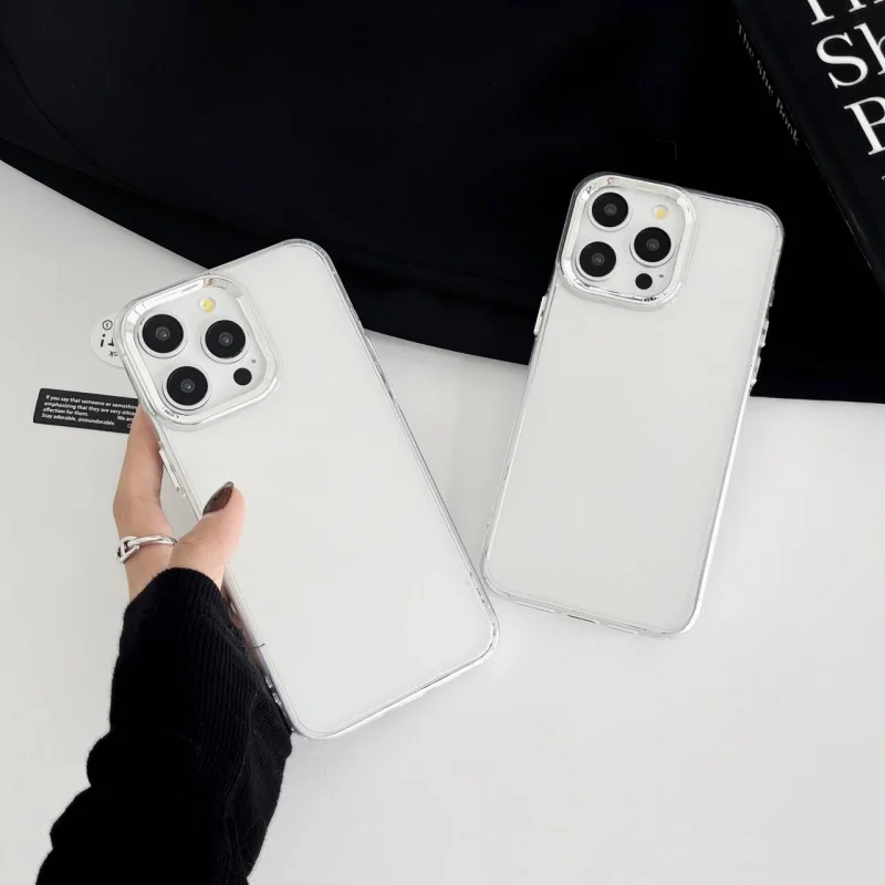 

Electroplated mirror frame high-quality transparent case suitable for Apple devices16PromaxProtective Sleeve15PromaxAnti-Fall14P
