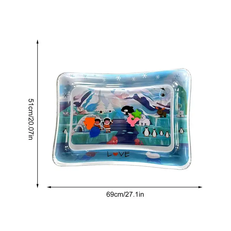 Colchoneta de agua para bebé, cojín inflable para gatear, juguete de actividades de desarrollo de educación temprana