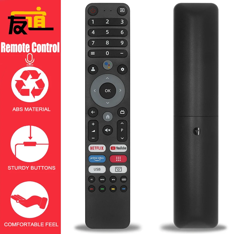 

Voice Remote Control for CHIQ Blaupunkt 32/43/50UBG6000S L32H7G L32H8CG U43H7C PEAQ PTV32GH-5023C PTV32GQF-5024C Smart TV