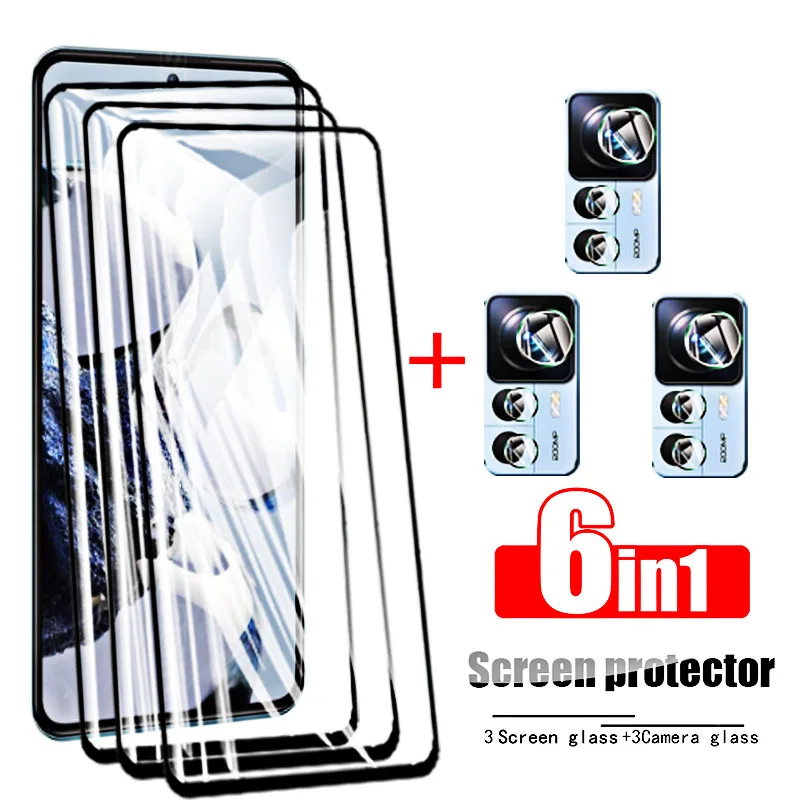 6in1 Full Glue Camera Lens Screen Protectors Tempered Glass for Xiaomi Mi 12T Xiomi Xaomi Xiami Mi 12T 12 T T12 Pro Phone Cases