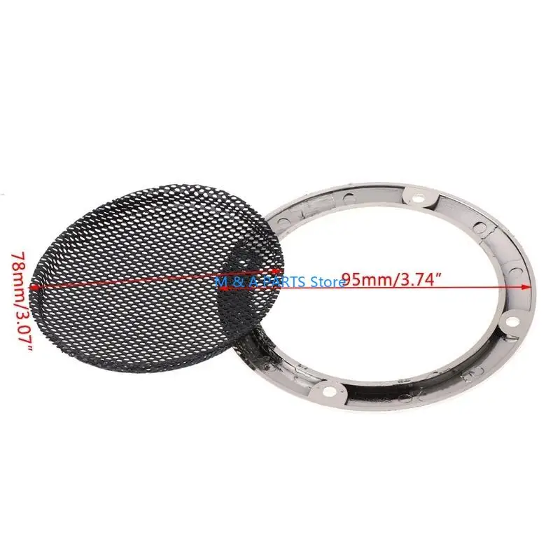 Immagine 5: U1JF 2 pezzi 3 pollici nero o copertura altoparlante griglia decorativa in rete