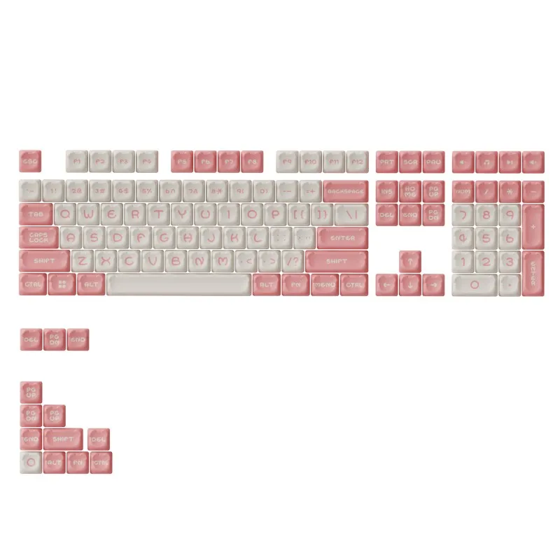 Akko Matcha/Sakura Bear OEM Profile Double-shot PBT Keycaps 122 Keys Keycap Set For Cherry MX Switch Gaming Mechanical Keyboard