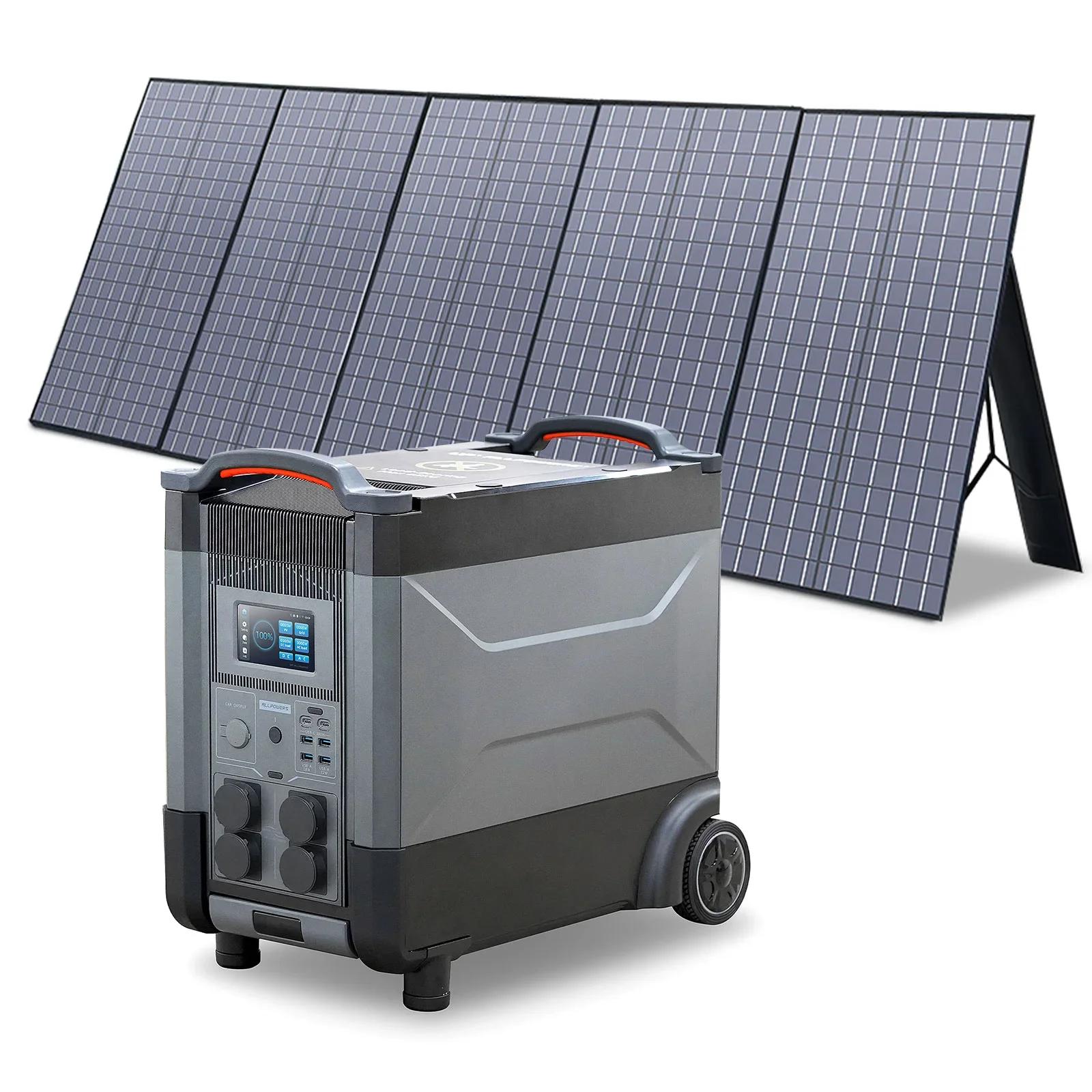 Solar Generator for R4000 with 400W Solar Panel, 4 X 4000W (6000W Surge) AC Outlets