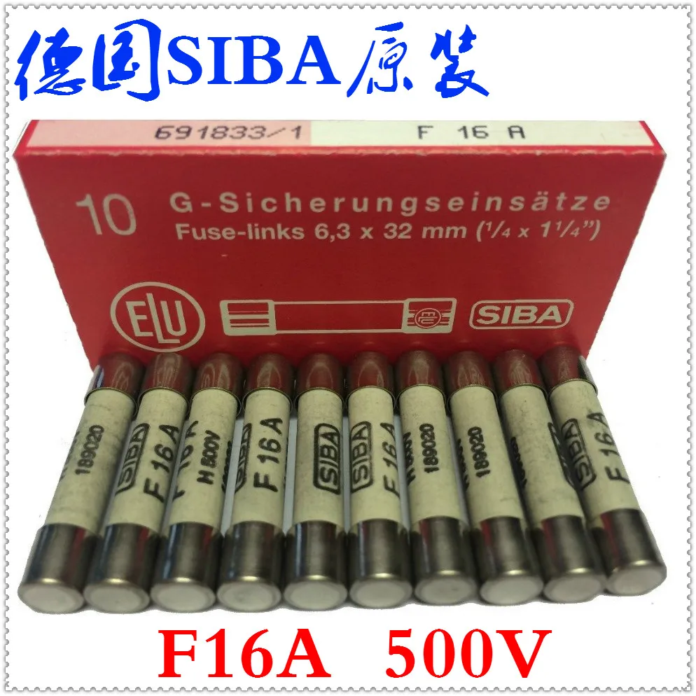 New original fuse F1A F1.6A 2A3.15A F4 F5A F6.3A 500V F16A fuse 189020. Dimensions: 6.3 * 32MM