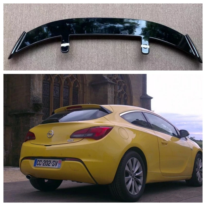 Spoiler Wing For Opel Astra GTC J  ABS Plastic Car Roof Spoiler Rear Tail Lip Wing Car Accessories