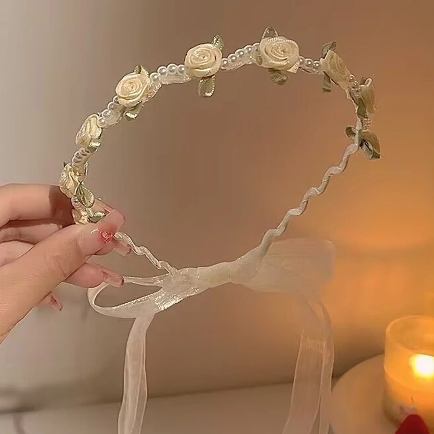 

New Tassel Hairband Novelty Hair Bezel for Women Girls Sweet Flower Simple Streamer Tassel Headband Girls Hair Accessories