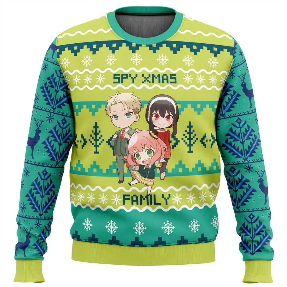 

New Anime Spy X Family Cute Christmas Sweater Men's And Women's Hoodies Fashion Couple Hoodies Sportswear Pullovers Sweater