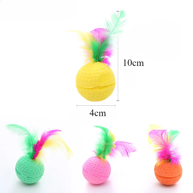 Cat Toy Latex Foam Ball Interactive Game Chase Cat Toy Self Hi Pet Supplies