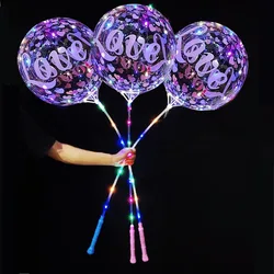 5/10/20/30pcs 20 Inches LED Letter Balloon Luminous Balloon With Light String Girl Birthday Valentines Day Wedding Party Decor