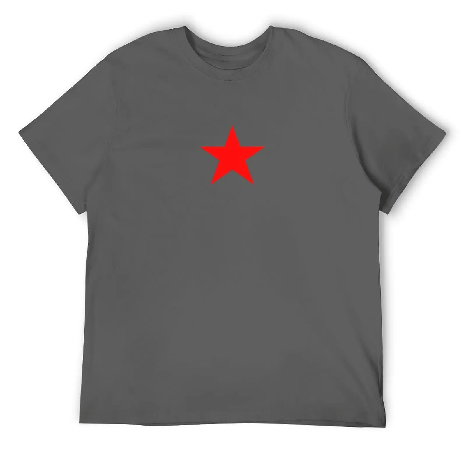 Red Star Emoji T-Shirt Luxury man kawaii clothes custom shirt custom t shirt Short sleeve tee men