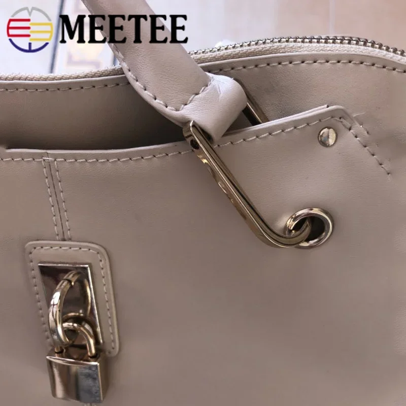 Meetee 2/4pcs ID20mm Detachable Screw D Buckle U Ring Metal Keychain Hanger Hook Clasp DIY Handbag Hardware Leather Accessories