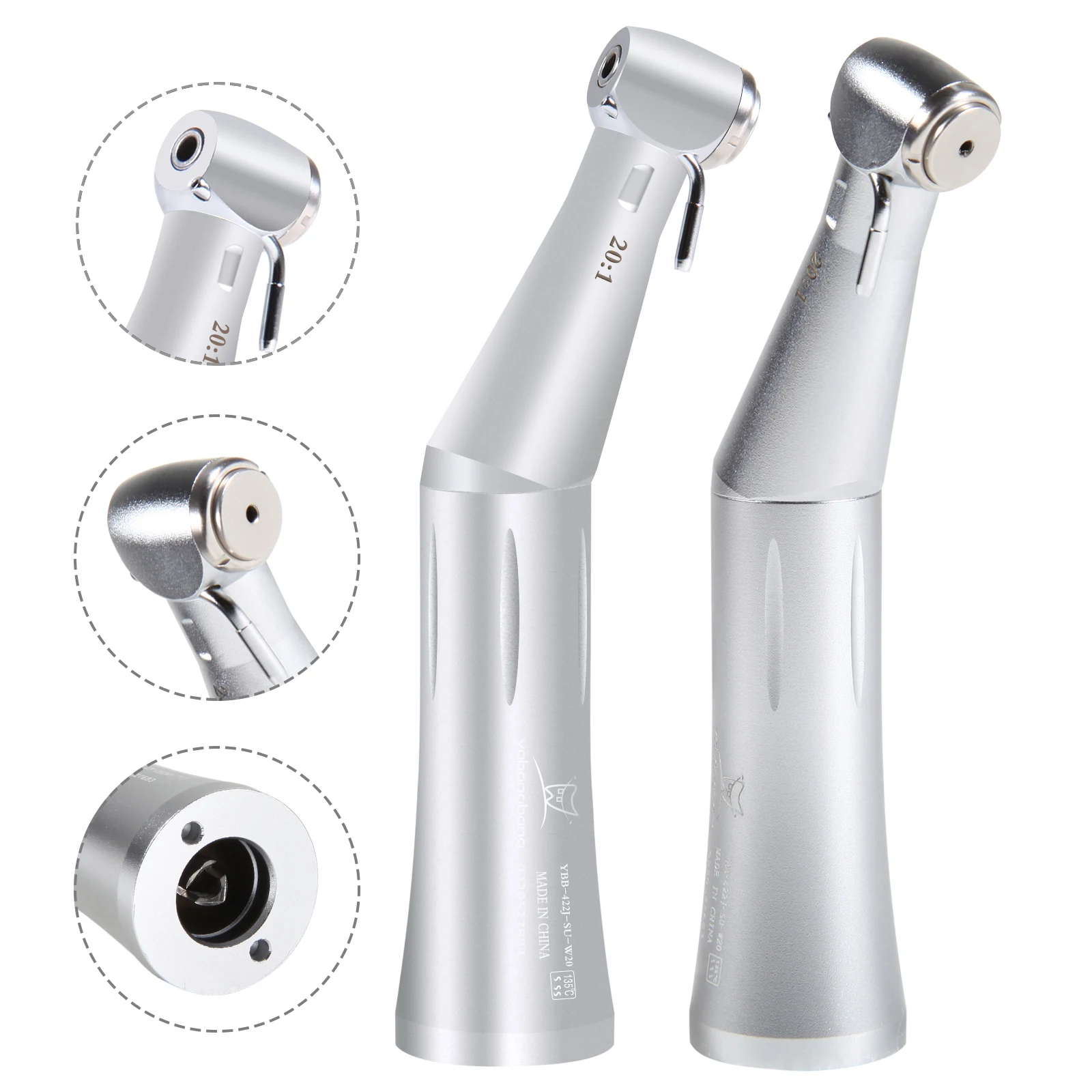 NSK Style Dental Implant (LED) Surgery 20:1 Reduction Handpiece Contra Angle