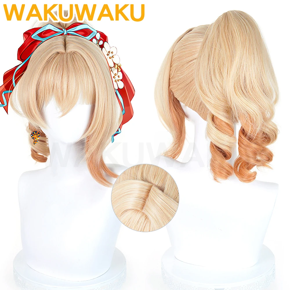 

IN STOCK Yoimiya SP Wig Game Genshin Impact WakuWaku Women Long Hair Yoimiya Resplendent Feast New Skin Cosplay Free Wig Cap