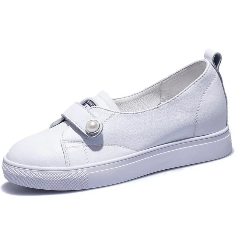 

2026 Women White Sneakers Spring Summer PU Leather Casual Flat Shoes Black Sneakers Woman Shoes