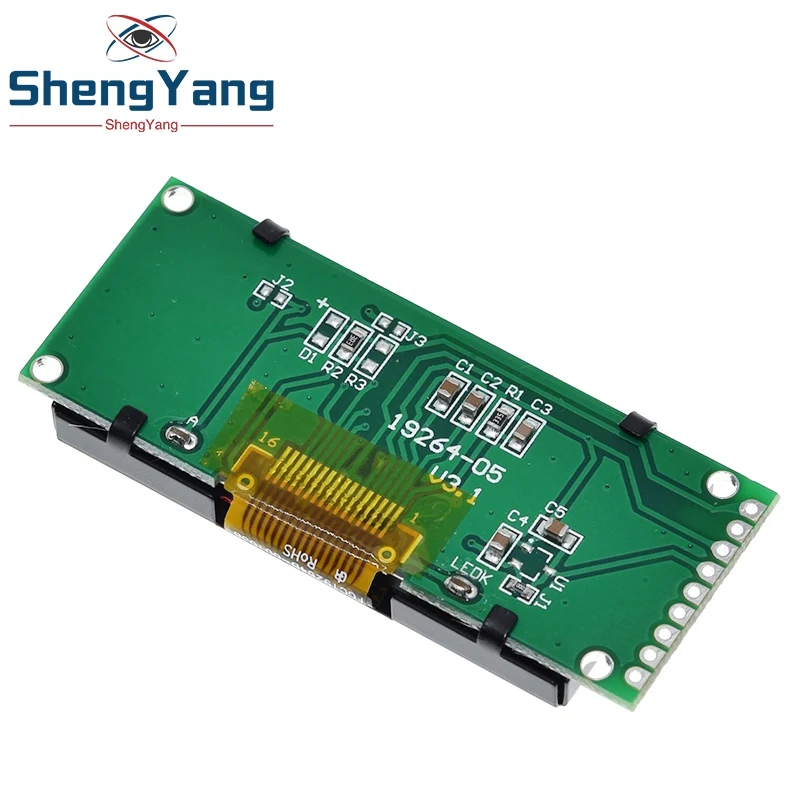 Lcd19264 tzt 192*64 192x64 matriz gráfica módulo lcd tela 3.3-5v lcm controlador uc1609c embutido com luz de fundo led