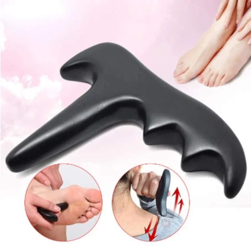 New Natural Stone Meteorite Massage Cone Needle Reflexology Massage Tool Body Massage Foot Shoulder Back Neck Point Stick Tools