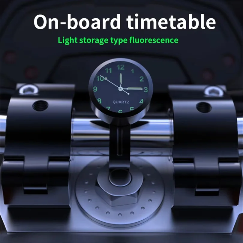Universal Motorbike Bike Waterproof Handlebar Clock With Night Vision Light 22-25mm Motorcycle Handlebar Mount Clock Watch