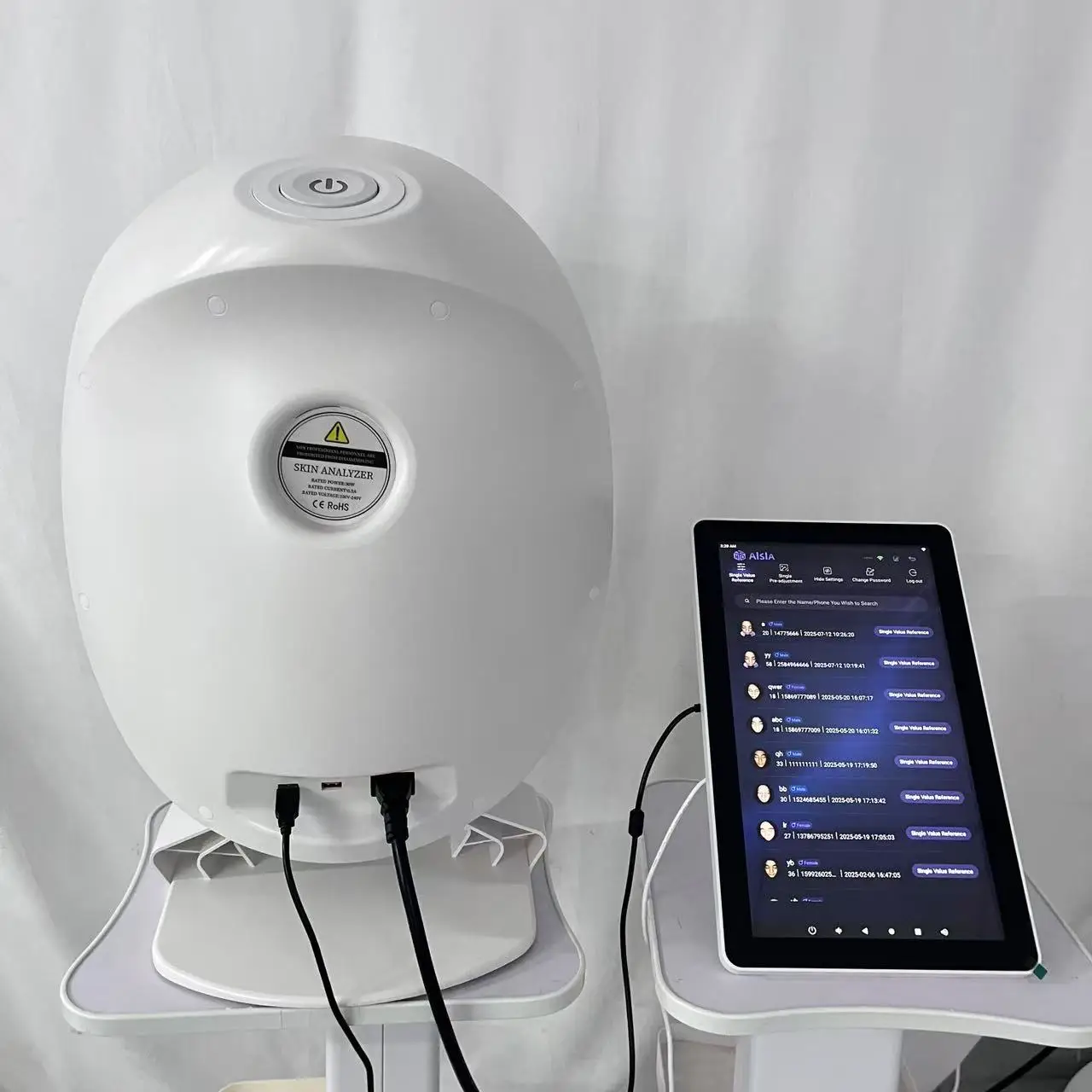 AISIA Q1 3D AI analyseur de peau du visage détection diagnostic des problèmes de peau 8 spectres analyse professionnelle équipement de Salon de beauté CE