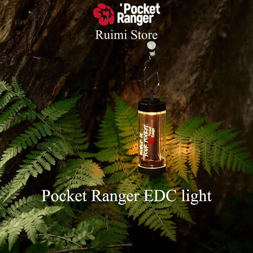 Lanterna EDC Pocket Ranger para Camping ao Ar Livre, Lanterna EDC Compacta com Parafuso