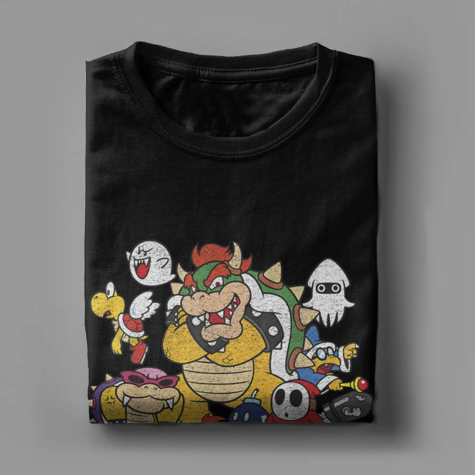 سوبر ماريوس العربة العدو مجموعة النار تي شيرت الرجال القطن الخالص تي شيرتات رائع طاقم الرقبة تيز قصيرة الأكمام بلايز حجم كبير #4