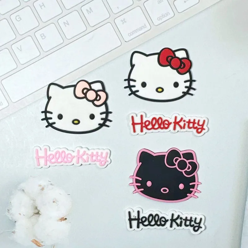 6PCS big head hello Kitty letter Shoe Charm Mix Wholesale PVC Decoration Buckle Sandal Shoe Detachable Waterproof To Xmas Gift