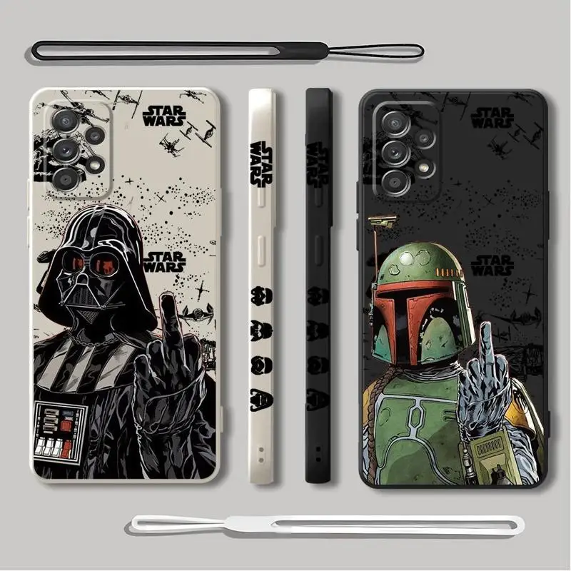 Stars W-Wars Phone Case for A94 A98 Reno10Pro 8T 7 8 F11 F9 Pro Reno 5K 5 4F A76 A77 A92 A93 Square Liquid Cover