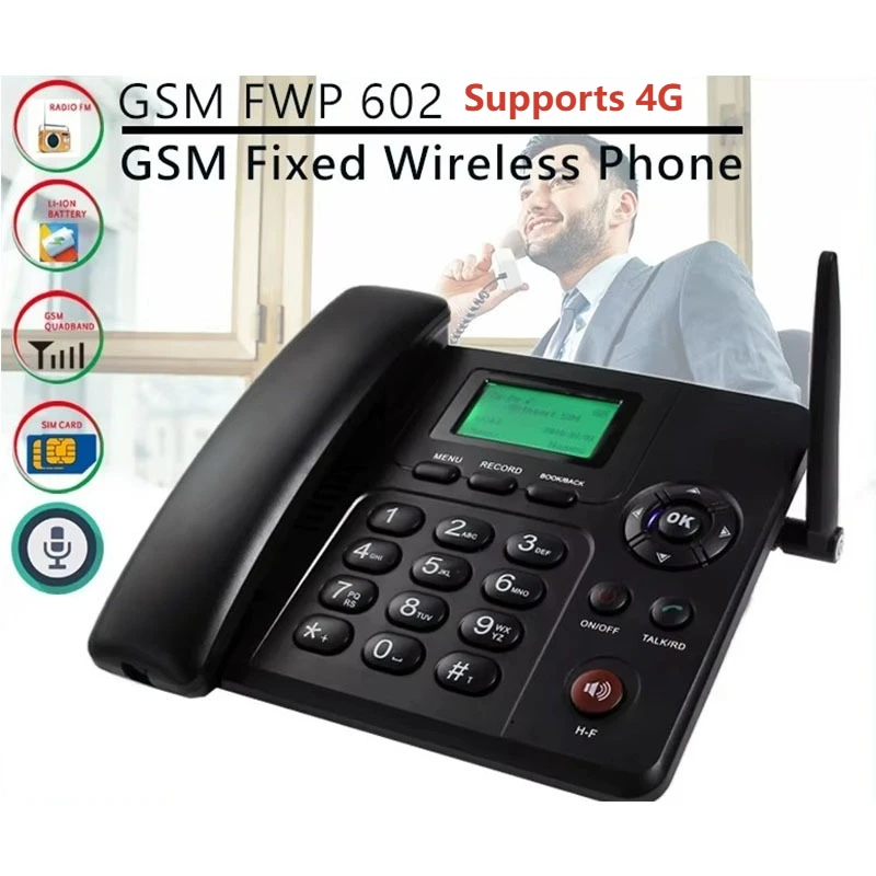 

SIM fixed wireless phone supports 4G/GSM dual slot multifunctional phone