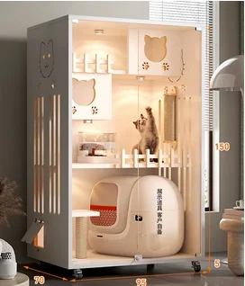 Light Luxury K 2023 New Climbing Luxurious Indoor Frame Wood Cat Tree House Pet Houses Villa