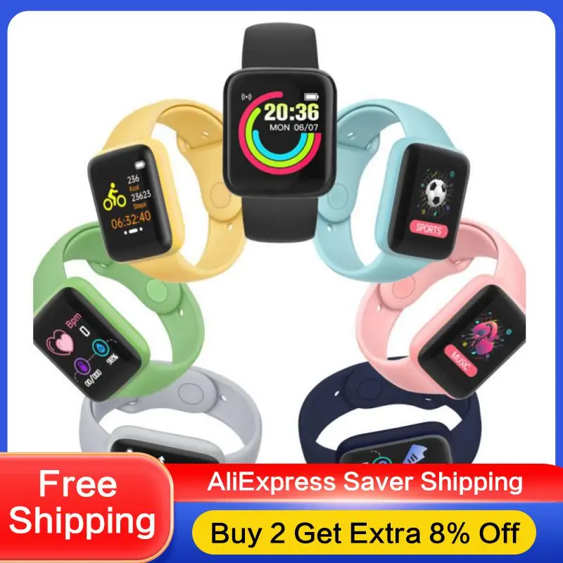 Silicone Strap For Y68 Smartwatch Macaron Replace Soft TPU Wrist Watch Band Belt Smart Watch Band Accessories