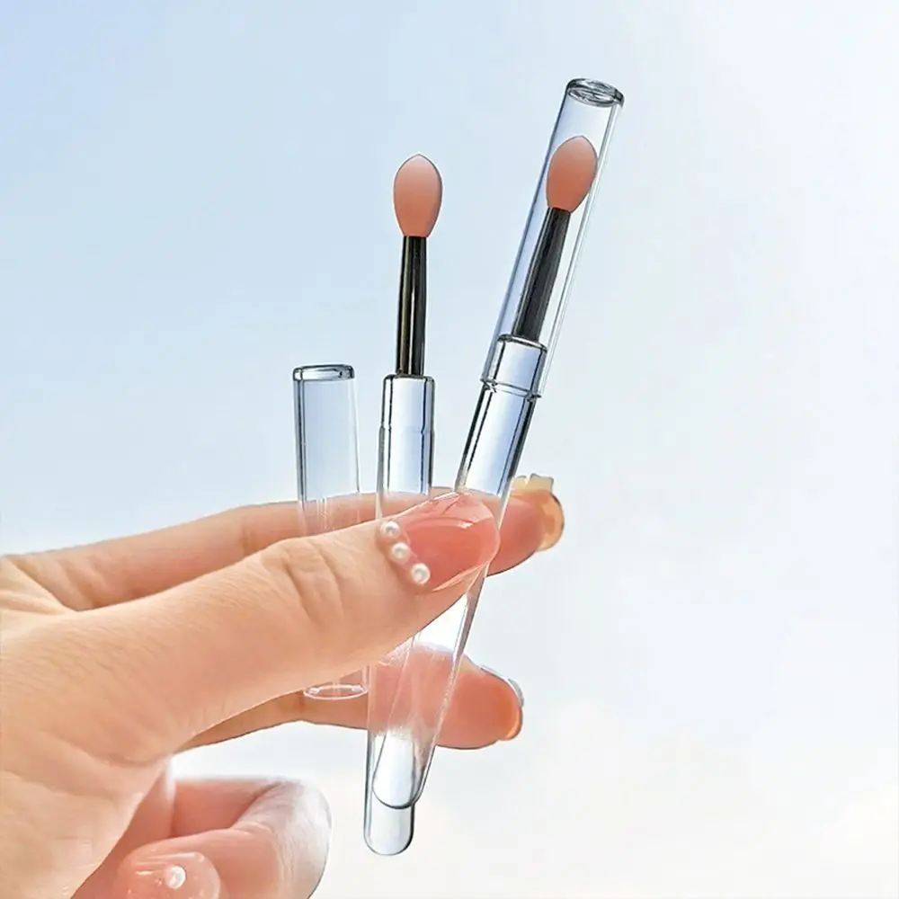 Herramientas cosméticas para mujer, sombra de ojos, corrector, pinceles de maquillaje, pinceles para labios con tapa protectora, aplicadores de lápiz labial, pinceles para máscara de labios