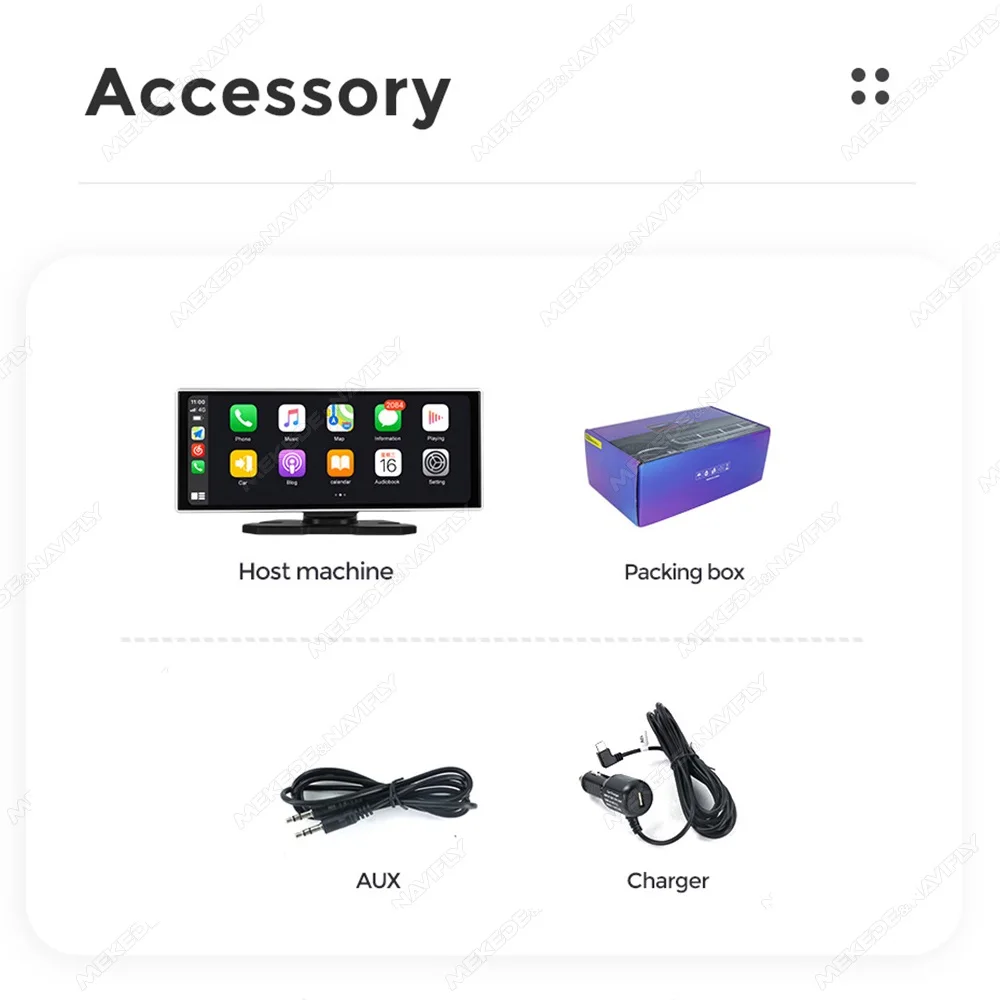 Mekede 11.26 polegadas sem fio carplay android auto controle central tela inteligente para painel de carro universal monitor multimídia player