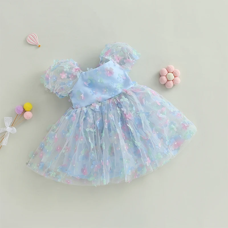 Toddler Baby Girl Birthday Outfit Princess Dress 3D Butterfly Tulle Dress Fairy Cosplay Party Tutu Dresses