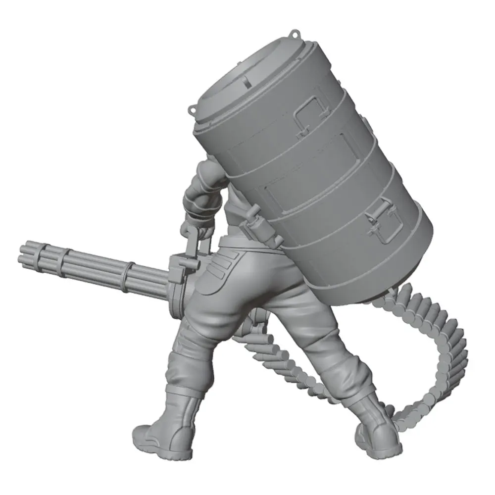 1/24 Warrior Resin Model Kit GK Micro 3D Printed Grey Model Statue, High Precision Resin Model Hand Uncolored