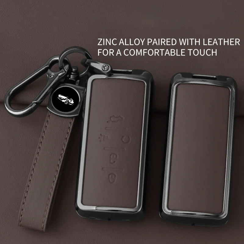 

Car Key Case for GAC Trumpchi GS4 GM8 GA3 GA6 SGS7 GA4 GS5 GS3 Legend GS8 Leather Zinc Alloy Remote Keychain Keyless Accessories