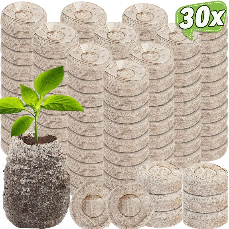 10/30PCS Seedling Soil Block Starting Plugs Seeds Starter Planting Tool Non Woven Planting Plugs Seedling Block Garden Supplies