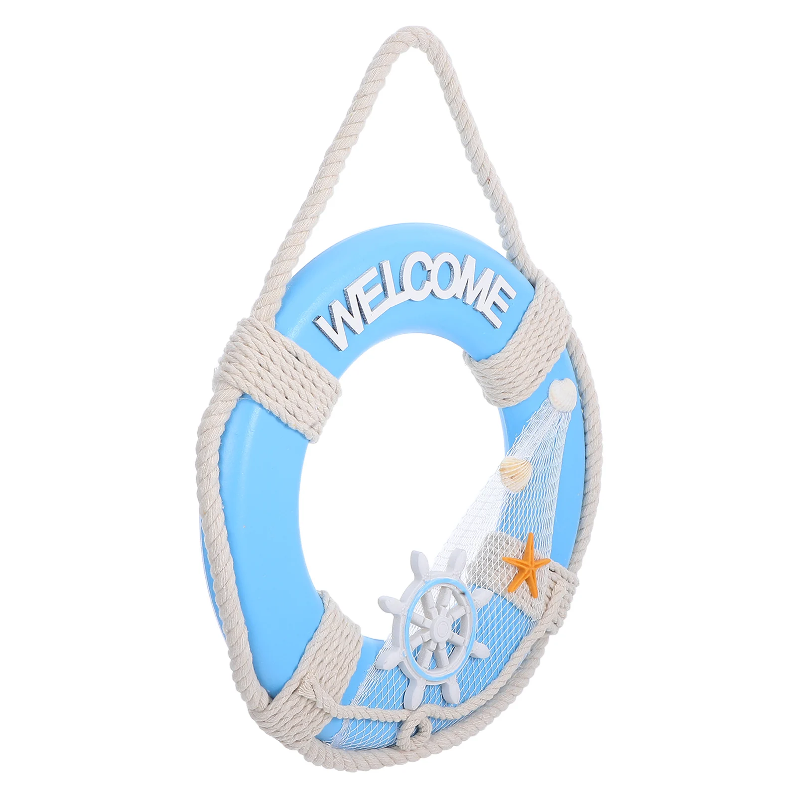 

Lifebuoy Wall Hanging Decoration Home Adornment Decorate Mediterranean Wood Crafts Seaside