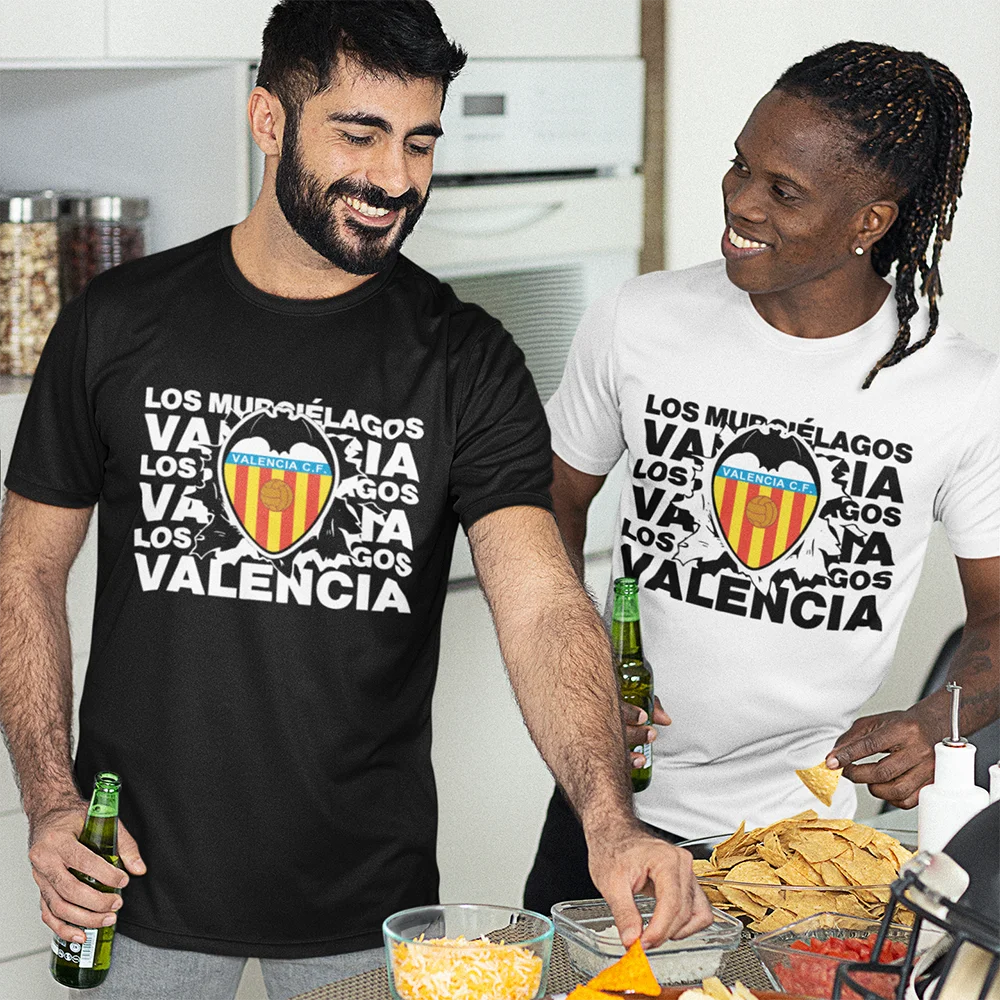 Valencia Club de Futbol, Valencia CF Merchandise Valencia Spanish Los Murcielagos Mestalla Spain 100% cotton printed t shirt