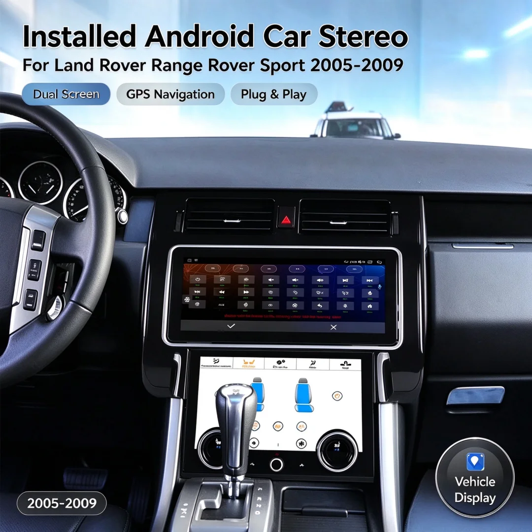 22.4 inch Car Radio For Range Rover Sport 2005-2009 L320 L322 2005-2009 Android Automotive Multimedia Stereo Player GPS Navi DSP