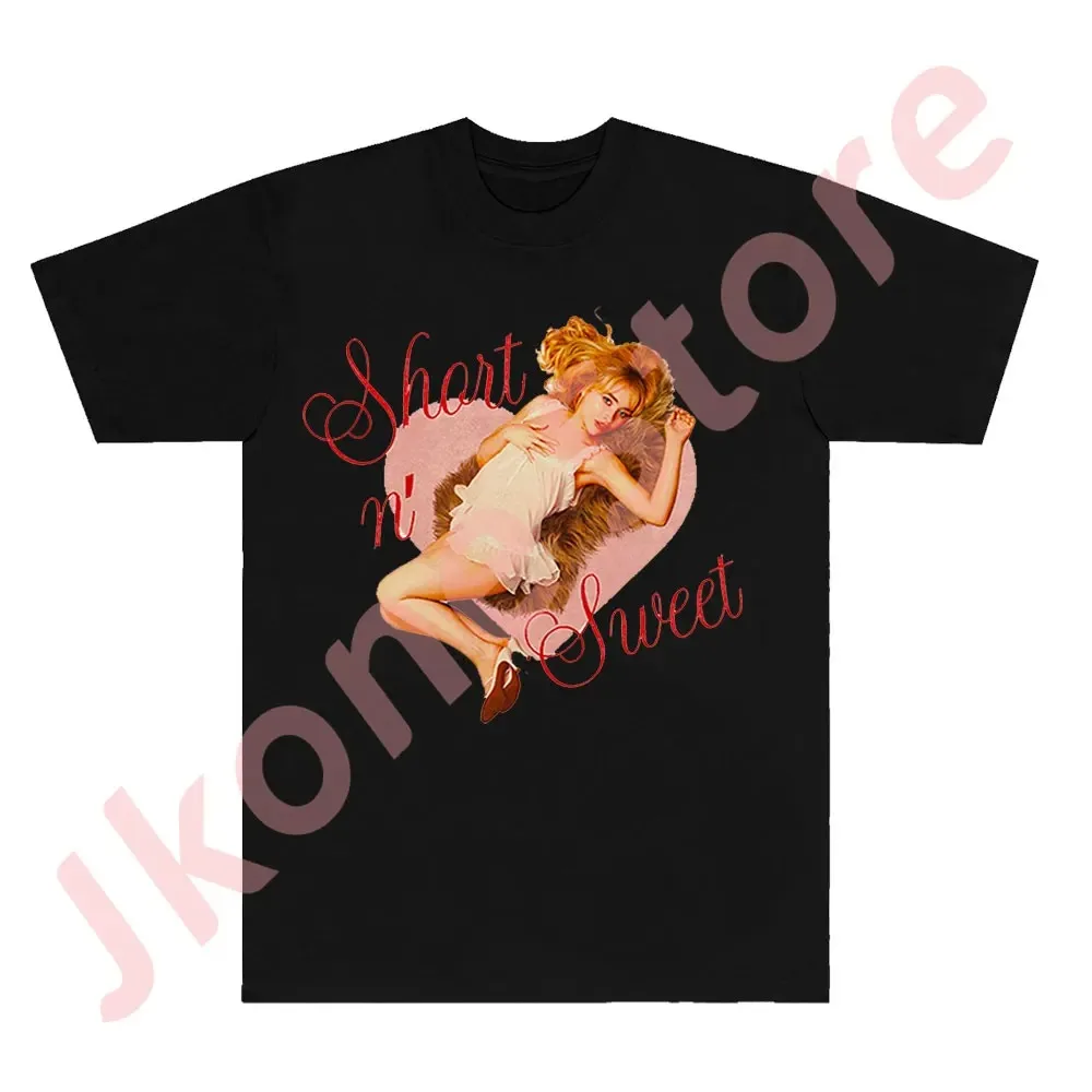 Sabrina Carpenter Short n' Sweet Heart Tee Cosplay Women Men Merch Fashion Tour Short Sleeve T-Shirts