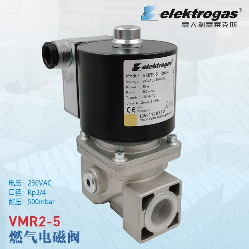 Elektrogas Gas Solenoid Valve VMR2-2 Rp3/4 VMR3-5 Rp1 Electrolux Original Coil