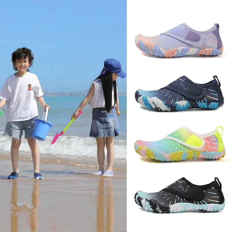 

New Water Shoes Kids Summer Beach Five Fingers Barefoot Swimming Aqua Shoes Colorful Seaside River Slippers Children Sneakers